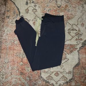 Figs High Waist Space Navy Jogger Scrubs Small